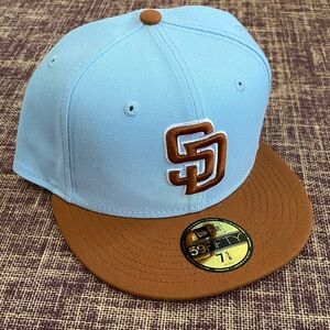 San Diego Padres New Era MLB Blue and Brown 59FIFTY Cap 7 5/8